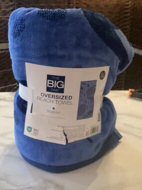 The Big One Plush Oversized Beach Towel in Royal Blue